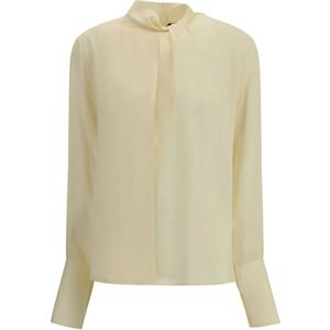 Tom Ford, Dames, Blouses & Shirts, Beige, Maat: XS Zijde,