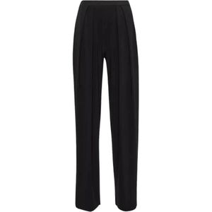 Norma Kamali, Dames, Broeken, Zwart, Maat: 2XS Poliester,