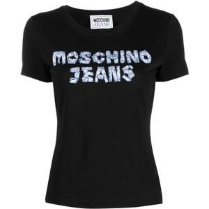 Moschino, Dames, Tops, Zwart, Maat: S