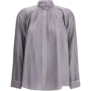 Forte Forte, Dames, Blouses & Shirts, Grijs, Maat: S Zijde,