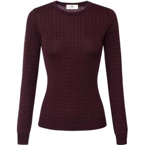 Elisabetta Franchi, Dames, Truien, Rood, Maat: XS Wol,