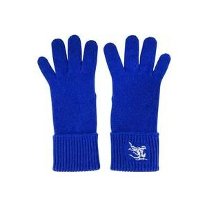Burberry Blauwe Cashmere Handschoenen EKD Borduurwerk , Blue , Heren , Maat: L