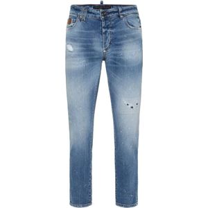 Philipp Plein, Heren, Jeans, Blauw, Maat: W30 Katoen,
