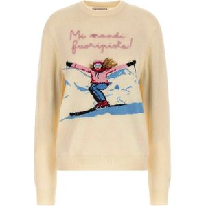 MC2 Saint Barth, Dames, Truien, Beige, Maat: XS Wol,