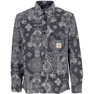 Carhartt Wip, Heren, Overhemden, Zwart, Maat: M Katoen,