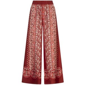 La DoubleJ, Dames, Broeken, Rood, Maat: M Zijde,