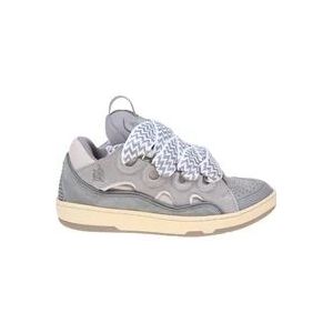 Lanvin Grijze Suède en Stoffen Sneakers , Gray , Dames , Maat: 37 EU