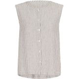 Kaffe - KAMilia - Blouse - Zwart/Wit - Mouwloos - Gestreept