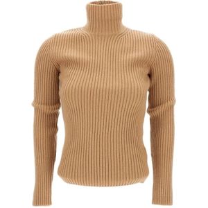 Max Mara, Dames, Truien, Beige, Maat: M Wol,