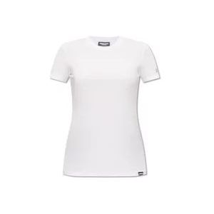 Dsquared2 T-shirt met logo , White , Dames , Maat: S