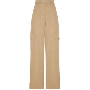 Valentino, Dames, Broeken, Bruin, Maat: XS Katoen,