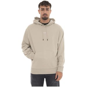 Hugo, Heren, Sweatshirts & Hoodies, Beige, Maat: S Katoen,