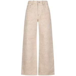 Jacquemus, Dames, Broeken, Beige, Maat: W26 Denim,