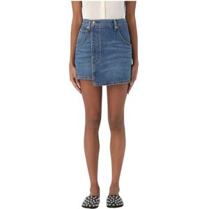 Alexander Wang, Dames, Rokken, Blauw, Maat: W25 Katoen,