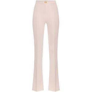 Elisabetta Franchi, Dames, Broeken, Beige, Maat: XL Poliester,
