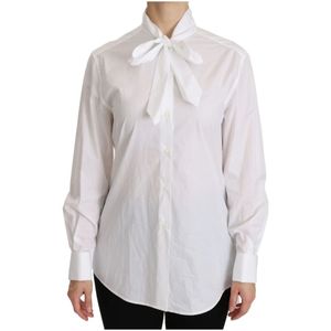 Dolce & Gabbana, Dames, Blouses & Shirts, Wit, Maat: 2XS Katoen,