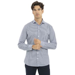 Traiano Milano, Heren, Overhemden, Blauw, Maat: XL Polyamide,