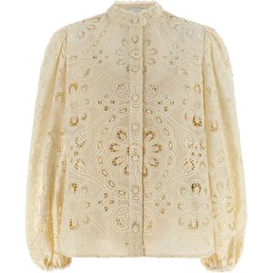 Zimmermann, Dames, Blouses & Shirts, Beige, Maat: S Katoen,
