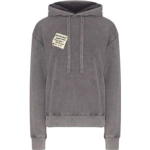 Diego Venturino, Heren, Sweatshirts & Hoodies, Grijs, Maat: L Katoen,