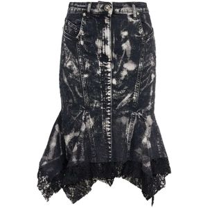 John Richmond, Dames, Rokken, Zwart, Maat: W28 Denim,