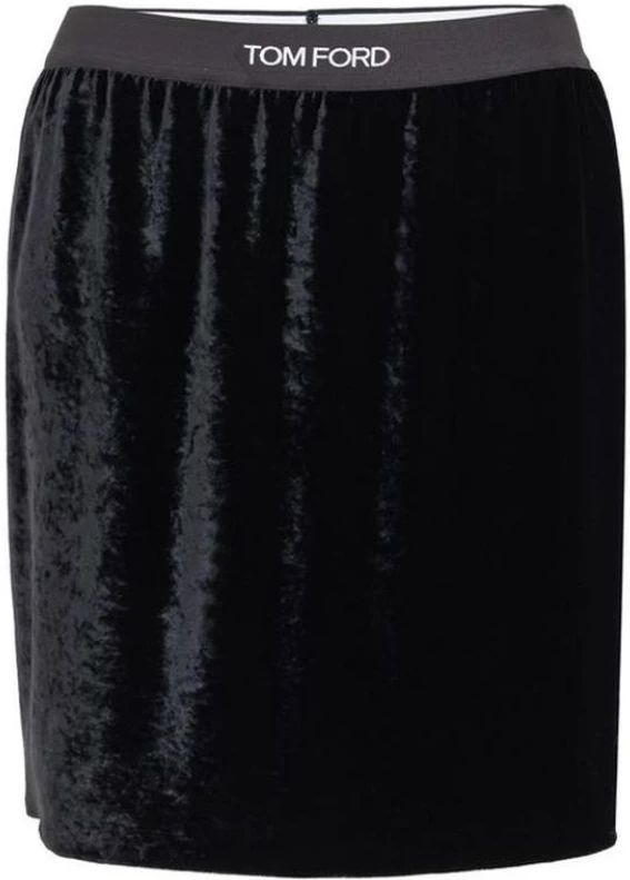 Tom Ford, Dames, Rokken, Zwart, Maat: 2XS Velours,