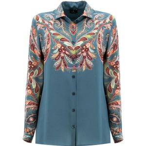 Etro, Dames, Blouses & Shirts, Veelkleurig, Maat: L Zijde,