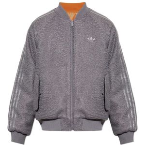 Adidas Originals, Heren, Jassen, Grijs, Maat: M Satijn,