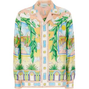 Casablanca, Heren, Overhemden, Veelkleurig, Maat: M Zijde,