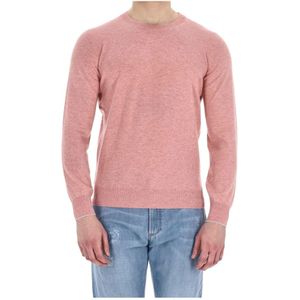 Brunello Cucinelli, Heren, Truien, Roze, Maat: L Kasjmier,
