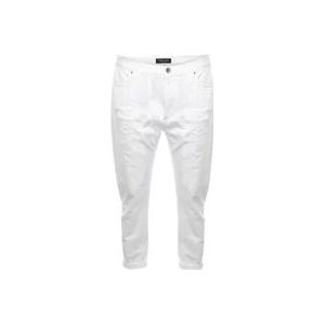 Twinset Witte gescheurde rechte broek , White , Dames , Maat: W29