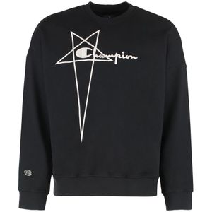 Rick Owens, Heren, Sweatshirts & Hoodies, Zwart, Maat: XL Katoen,