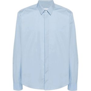 Ami Paris, Heren, Overhemden, Blauw, Maat: XL Katoen,