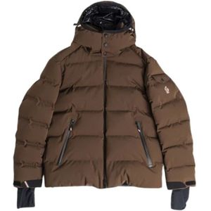 Moncler Korte donsjas met capuchon , Brown , Heren , Maat: M