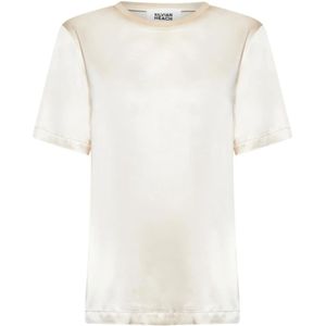 Silvian Heach, Dames, Tops, Beige, Maat: XS Satijn,