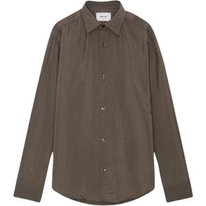 Nn07, Heren, Overhemden, Bruin, Maat: M Modal,