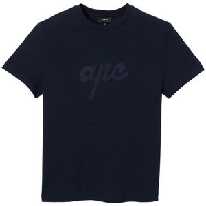 A.p.c., Heren, Tops, Blauw, Maat: L Katoen,