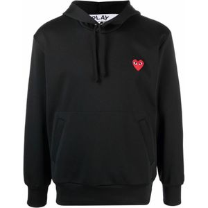 Comme des Garçons Play, Heren, Sweatshirts & Hoodies, Zwart, Maat: S Poliester,