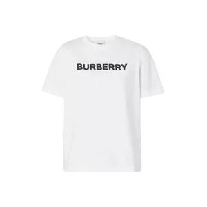 Burberry Dames Logo Print Wit T-Shirt , White , Dames , Maat: XS
