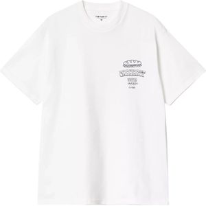 Carhartt Wip, Heren, Tops, Wit, Maat: M Katoen,