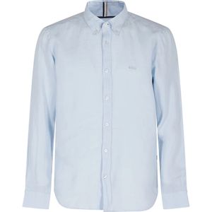 Hugo, Heren, Overhemden, Blauw, Maat: 2XL Linnen,