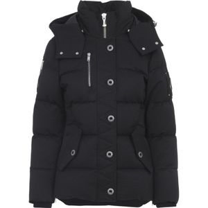 Moose Knuckles, Dames, Jassen, Zwart, Maat: XS Katoen,