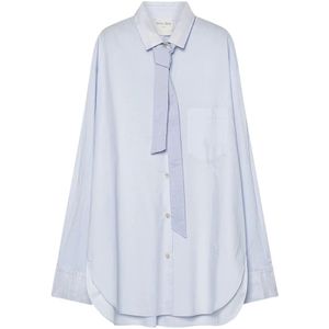 Forte Forte, Dames, Blouses & Shirts, Blauw, Maat: XS Katoen,