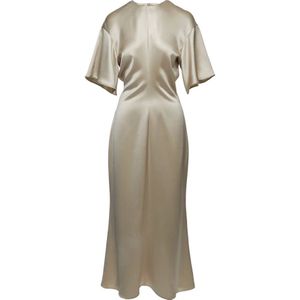 Wakakuu Icons, Dames, Jurken, Beige, Maat: XS Satijn,