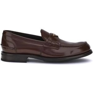 Prada, Heren, Schoenen, Bruin, Maat: 38 EU Leer,