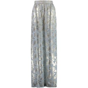 Nina Ricci, Dames, Broeken, Blauw, Maat: S Zijde,