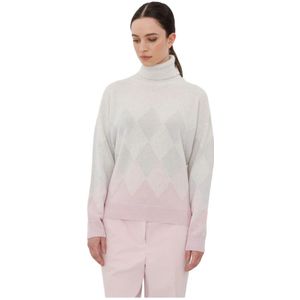 Peserico, Dames, Truien, Veelkleurig, Maat: 2XL Wol,