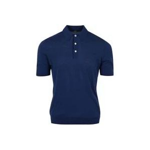 Hogan Blauwe Katoenen T-shirts en Polos , Blue , Heren , Maat: L