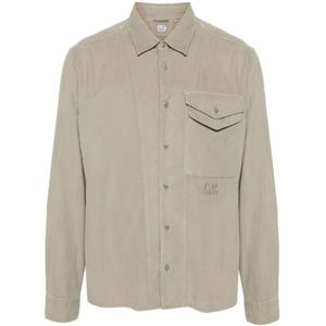 C.p. Company, Heren, Overhemden, Beige, Maat: L