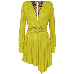 Philipp Plein, Dames, Jurken, Geel, Maat: S