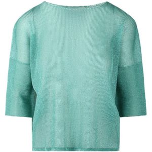 Circus Hotel, Dames, Blouses & Shirts, Groen, Maat: M Polyamide,